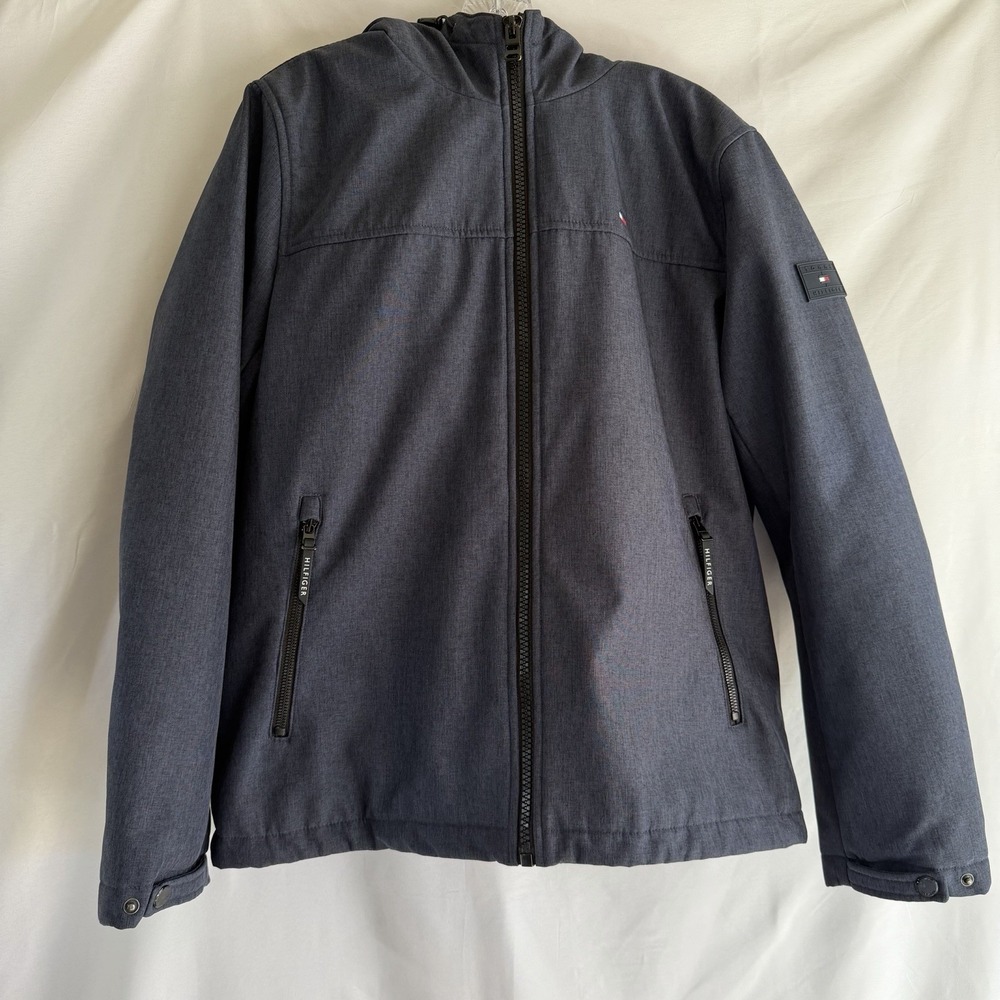 Kids Youth Size M Tommy Hilfiger 3 Layer Hooded Fleece Lined Jacket‎ - Picture 2 of 16